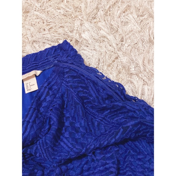 Blue lace style skater skirt - Picture 4 of 4